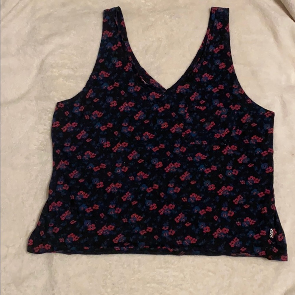 Vans Floral Crop Top | Size Large